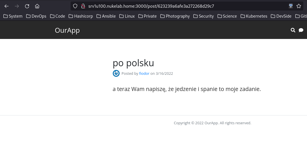 Aplikacja odpowiada